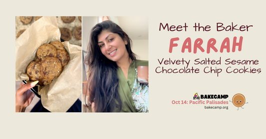 Farrah's Velvety Salted Sesame Chocolate Chip Cookies at #BakeCamp LA