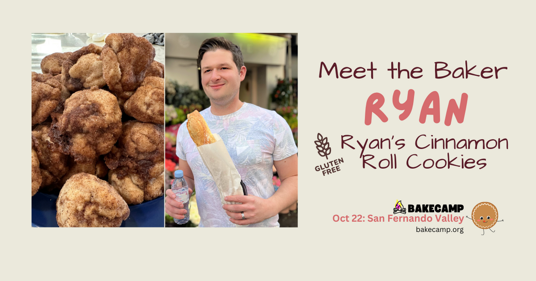 Ryan's Gluten-Free Cinnamon Roll Cookies at #BakeCamp LA