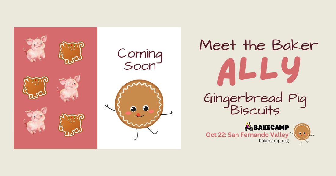 Ally's Heartwarming Gingerbread Pig Biscuits at #BakeCamp LA