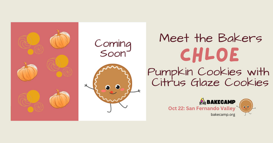 Chloe's Pumpkin Cookies with Citrus Glaze Cookies at #BakeCamp LA