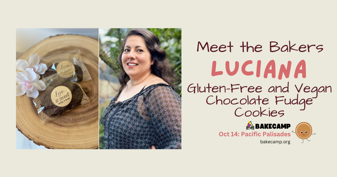 Luciana's Gluten-Free and Vegan Chocolate Fudge Cookies at #BakeCamp LA
