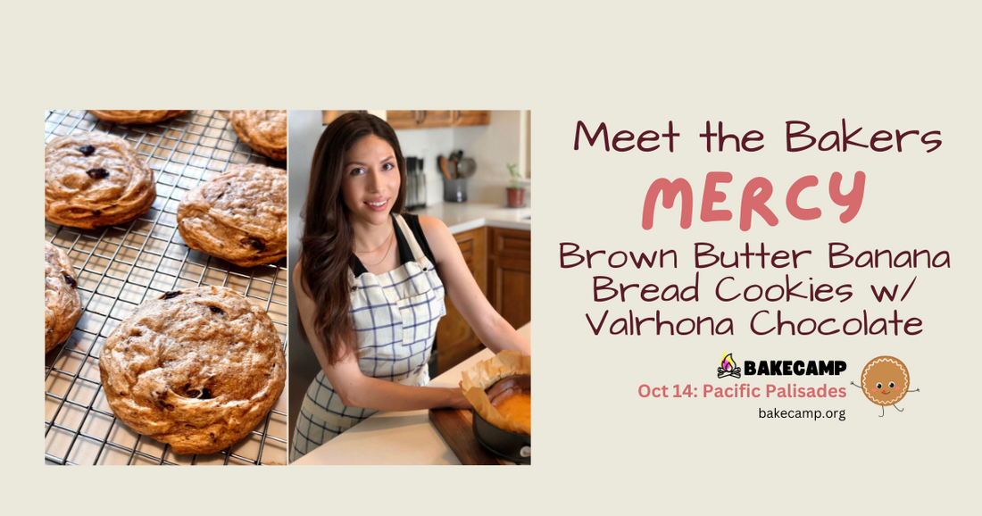 Mercy's Brown Butter Banana Bread Cookies w/ Valrhona Chocolate at #BakeCamp LA