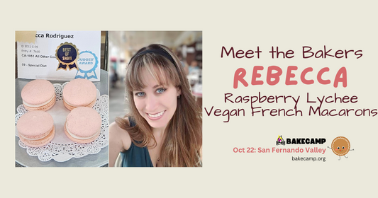 Rebecca's Raspberry Lychee Vegan French Macarons at #BakeCamp LA