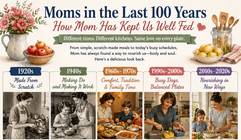 Moms in the Last 100 Years: How Mom Has Always Kept Us Well Fed