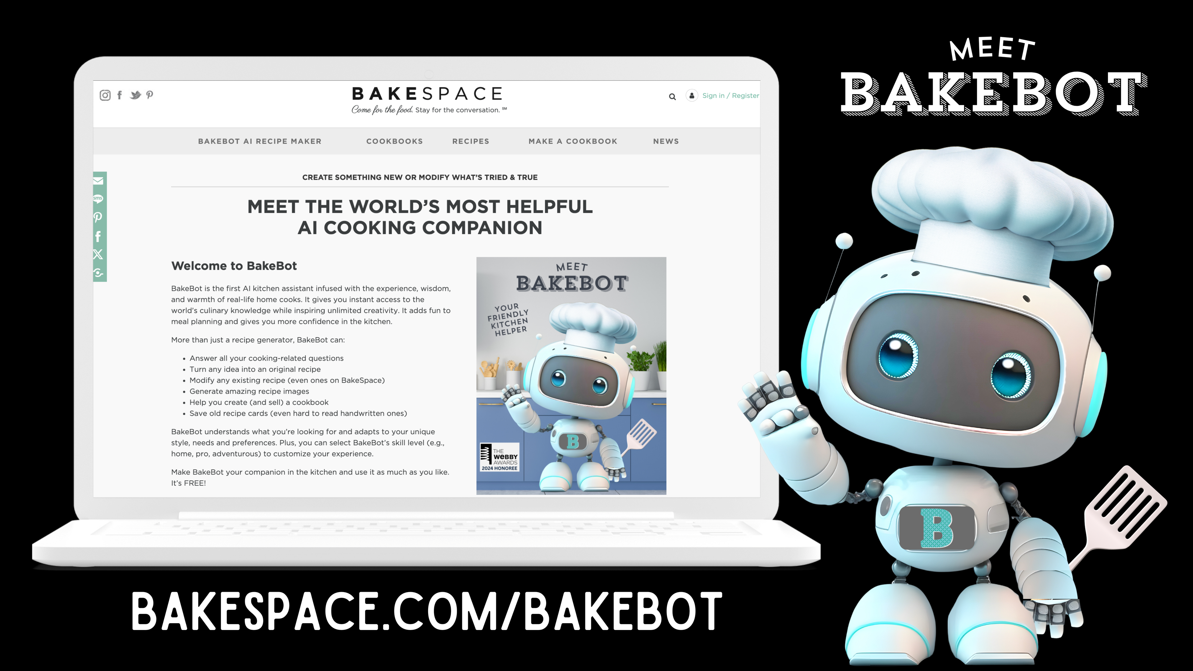 Load video: BakeBot AI Kitchen Assistant Recipe Maker